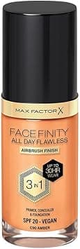 Max Factor Facefinity 3in1 All Day Flawless Liquid Foundation, SPF 2090 Amber, 30 ml on Amazon.ae - Price Tracker