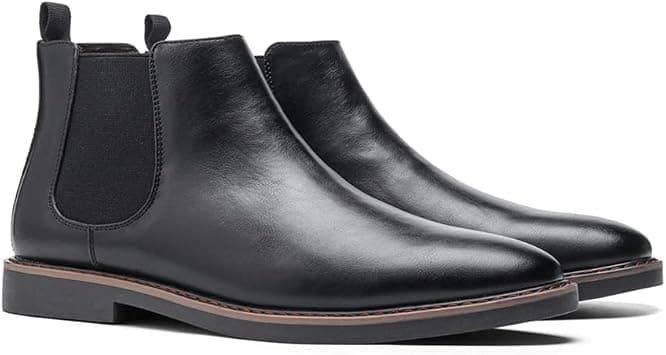LUCIY Men's Formal Leather Comfort Martin Boots - High Top Business Dress Shoes, Black Pointed Toe (Color: Hortel�, Size: 41) على Amazon.ae - متتبع الأسعار