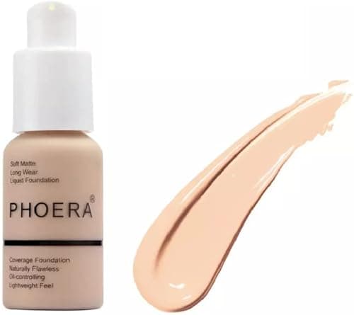 Phoera® Full Coverage Foundation Soft Matte Oil Control Concealer 30ml Flawless Cream Smooth Long Lasting… (102 NUDE..) on Amazon.ae - Price Tracker