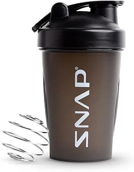 Snap Supplements - Protein Shake Bottle, Smoothie Shaker & Gym Powder Bottle with Blender, Supplement Shaker, Black | 14 Ounce | 400 ml… on Amazon.ae - Price Tracker