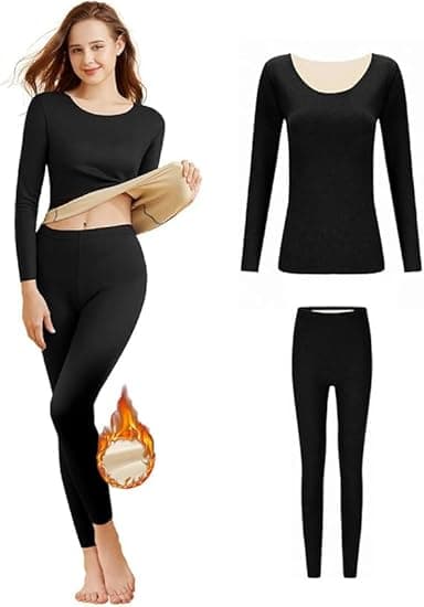 Women's Thermal Underwear Set, Necomi Thermal Underwear Soft Long Johns Padded Set, with Cashmere and silk Long Sleeve Base Layer Top and Bottom Sets,High Elasticity Winter Warm Winter Set on Amazon.ae - Price Tracker