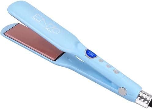 ENZO EN-3215 Professional Hair Straightener Fast Heating Wide Plate Hair Styler Flat IroN-Intl Version (Blue) on Amazon.ae - Price Tracker