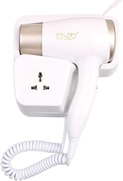 Enzo EN-6622 3000W Professional Wall-Mounted Hair Dryer – Luxury, Durable & Noiseless Salon, Hotel & Bathroom Dryer – White - Intl Version on Amazon.ae - Price Tracker