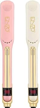 ENZO EN-2401 Hair Straightener – Fast Heat-Up, Adjustable Temperature, Ergonomic Design -Intl Version (White) على Amazon.ae - متتبع الأسعار