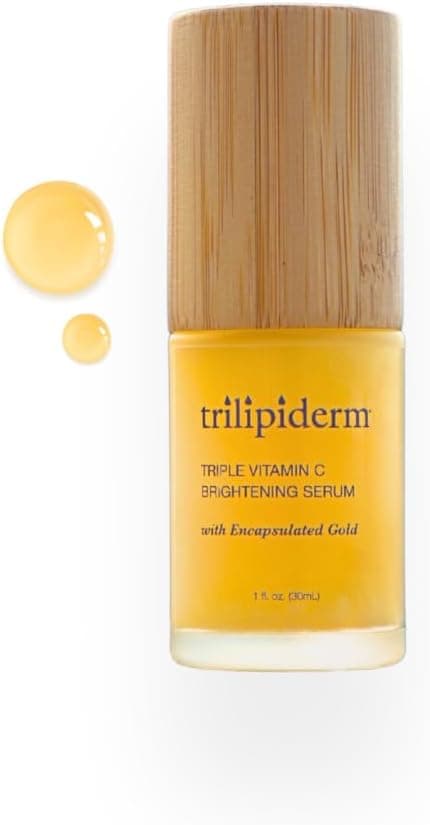 Trilipiderm Triple Vitamin C Serum W/Hyaluronic Acid & Encapsulating Gold, Skin Firming Moisturizer for Anti Aging Skincare Routine, Minimizes Fine Lines, Boost Collagen & Evens Skin Tone on Amazon.ae - Price Tracker