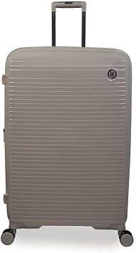 IT Luggage Spontaneous | Hard Shell Travel Bag Suitcase | Lightweight Expandable Trolley Luggage Bag with 8x 360° Spinner Wheels Combination Lock Front Pocket Organized Cabin Bag (Feather Grey, Large) on Amazon.ae - Price Tracker