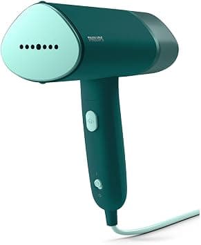 Philips 3000 Series Handheld Steamer - 1000W, 20 g/min Steam, Detachable 120ml Water Tank, Metal Soleplate, Heated Plate, Storage Pouch Included, 660 g Light Weight, Dark Green (STH3020/70) on Amazon.ae - Price Tracker