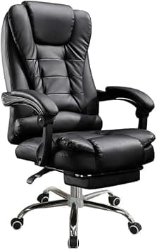 Boss Executive Office Chair Ergonomic Leather Recliner with Swivel Rolling Adjustable Headrest and Lumbar Support for Home Office Gaming Black on Amazon.ae - Price Tracker