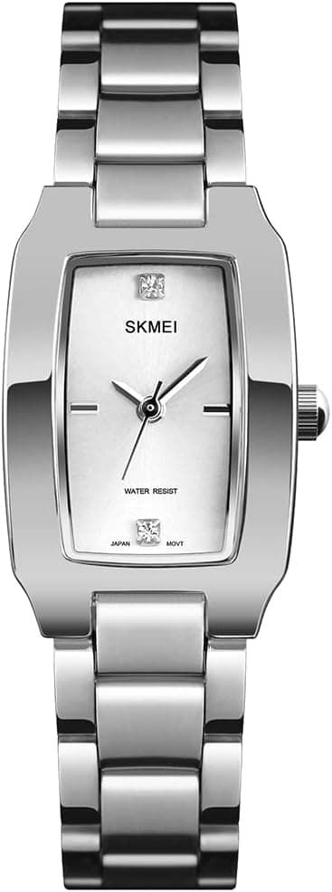 SKMEI Watches for Women Ladies Female Simple Square Stainless Luxury Fashion Small Slim Analog Quartz Waterproof Dress Casual Wife Girls Gifts Gold Wrist Watch على Amazon.ae - متتبع الأسعار