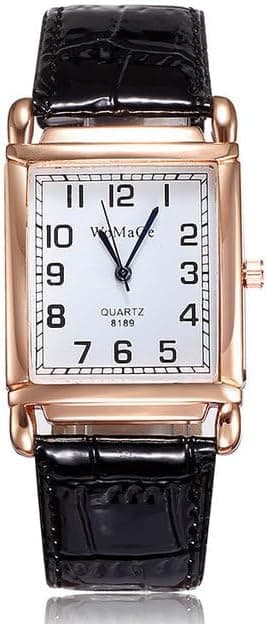 WatchAE - Women WOMAGE Classic Square Shape Fiɡurе PU Watchband Wristwatch Quartz Watch Women Watches Relogioss Feminino Montre hv5n on Amazon.ae - Price Tracker