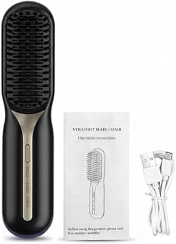 2024 Cordless Hair Straightener Brush, Portable Straightening Brush for Travel, Rechargeable Feature Fast Heating Lightweight Wireless Hair Straightening, Hot Comb Straightener, Lightweight & Mini على Amazon.ae - متتبع الأسعار