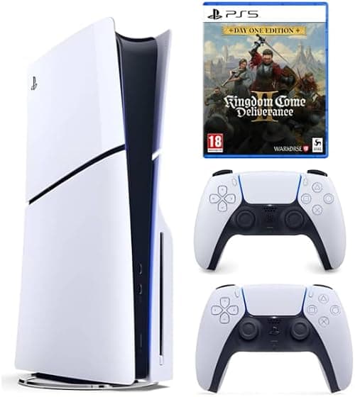 Sony PlayStation 5 Slim Disc with Extra Dualsense White Controller + Kingdom Come Deliverance II - Day One Edition -International Version على أمازون - دليلك لأفضل العروض