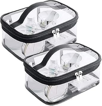 2pcs Clear Wash Bag, Waterproof PVC Cosmetic Bag, Suitable for Men, Women, Kids, Family (24 * 20 * 9cm) on Amazon - Best Deal Finder