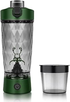Premium Electric Protein Powder Shaker Bottle, USB Rechargeable Mixing Cup, Portable Water Bottle/Beverage Mixer, Suitable for Fitness and Sports, BPA-Free Tritan Material, 22 oz (Green) on Amazon.ae - Price Tracker