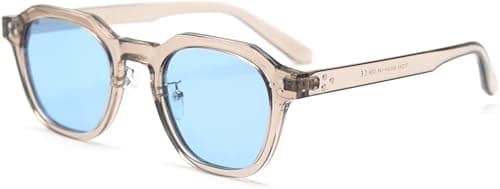 TR90 Polarised Sunglasses for Women Men's Square Polygon Retro Vintage Sunglasses Thick Frame Luxury Brand Design Glasses على أمازون - دليلك لأفضل العروض