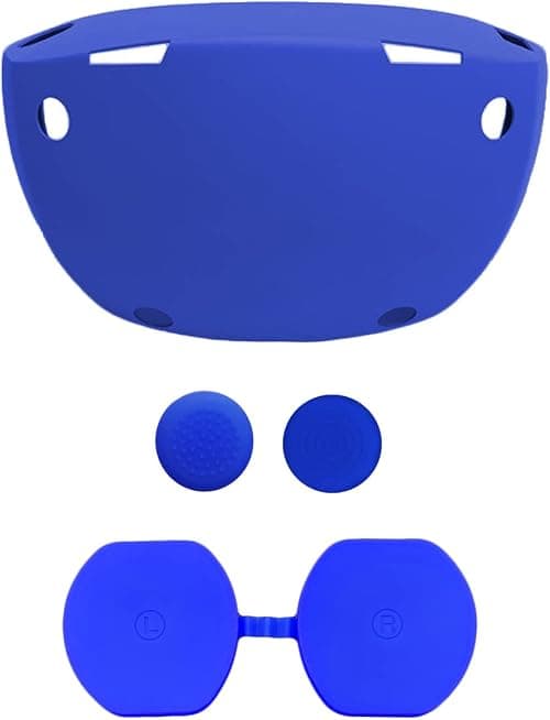 Playstation VR2 VR Silicone Case for Face & Lens & Touch Controller Grip Cover Dust Cover for PS VR2 VR Accessories, Sweatproof and Washable (PS VR2, Blue) PS VR2-3 in 1 on Amazon.ae - Price Tracker