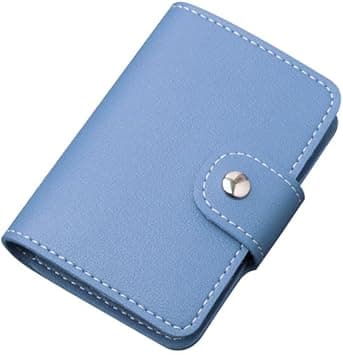 Leather Card Holder with RFID Blocking, 7.5cm Compact Wallet with Plastic Insert Sleeves for Credit Debit ID and Business Cards on Amazon.ae - Price Tracker