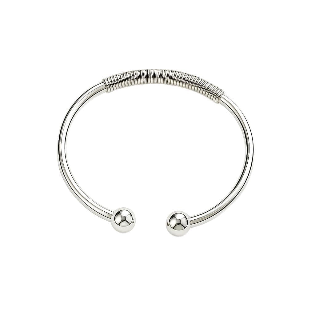 SHELLLUXE Minimalist Silver Plated Cuff Bracelet for Women – Open Bangle with Spring Coil Design on Amazon.ae - Price Tracker