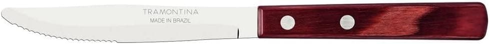Tramontina Polywood 4 Inches Table Knife with Stainless Steel Blade and Red Dishwasher Safe Treated Handle على Amazon.ae - متتبع الأسعار