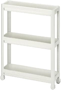 Ikea VESKEN Trolley, Storage Cart, Movable, Kitchen Trolley, Organizer, White - by Little Loved Corner - متتبع أسعار Amazon.sa
