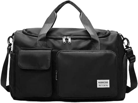 Travel Duffel Bag,35LWaterproof Duffel Weekender Bag with Shoes Compartment,Sports Gym Bag with Dry Wet Separated Pocket for Men and Women (Black) on Amazon - Best Deal Finder