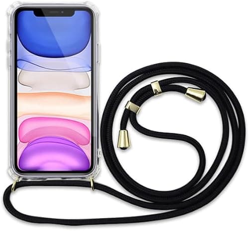 iPhone 16 Plus Crossbody Case Cell Phone Lanyard for around the shoulder, Phone Safety Adjustable Phone Strap, Best Smartphones Lanyard with Full Coverage Case (Black, iPhone 16 Plus) على Amazon.ae - متتبع الأسعار
