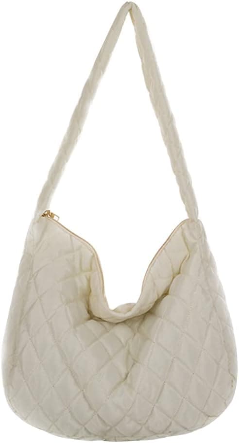 YFGBCX Quilted Tote Bags for Women Lightweight Quilted Padding Shoulder Bag Down Cotton Padded Large Tote Bags Lattice on Amazon.ae - Price Tracker