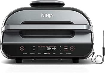 Ninja FG551 H Foodi Smart XL 6-in-1 Indoor Grill with 4-Quart Air Fryer Roast Bake Dehydrate Broil and Leave-In Thermometer with Extra Large Capacity and a Stainless Steel Finish on Amazon.ae - Price Tracker