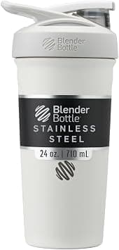Blender Bottle Strada Shaker Cup Insulated Stainless Steel Water with Wire Whisk, 24-Ounce, White on Amazon - Best Deal Finder