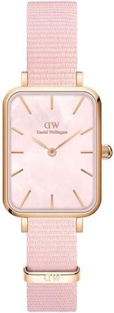 Daniel Wellington Quadro Coral 20x26mm Mother of Pearl Dial Watch, Coral on Amazon.ae - Price Tracker
