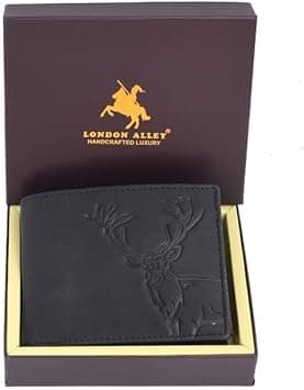 LONDON ALLEY Elk Vintage Black Men's Leather Wallet. on Amazon.ae - Price Tracker