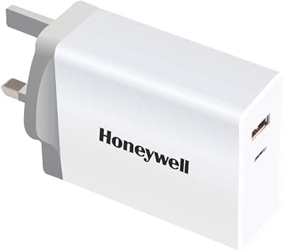 Honeywell Zest Charger PD60W, Safety Mark Certified,Type C PD 2.0 & USB-A Port, QC Compliant, Quick Charge 3.0 Tech, Compatible for iPhone, MacBook Air, iPad Pro, Pixel, Galaxy, Laptops, etc. على Amazon.ae - متتبع الأسعار
