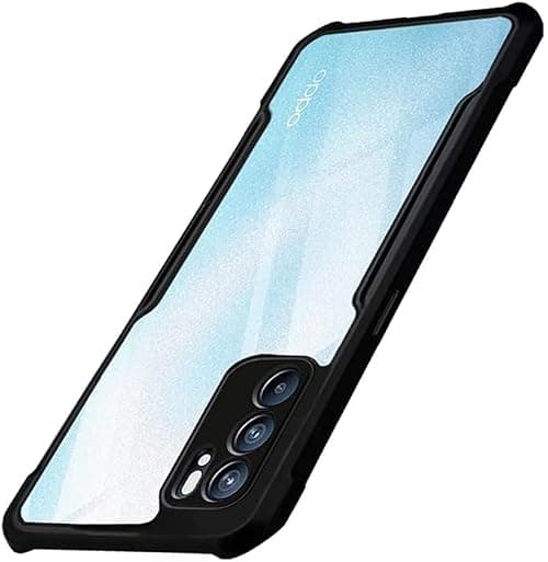 Muzz Oppo Reno 12 5G Shock Proof Clear Back Case, Hard Hybrid PC + TPU, Full Armour Device & Camera Protection, Black على Amazon.ae - متتبع الأسعار