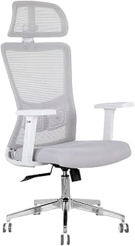 Multi Home Furniture Grey Mesh Office Chair – Ergonomic Chair with Adjustable Headrest, 3D Armrests, Lumbar Support, 360° Swivel Desk Chair, Gaming Chair, Computer Chair, Office Chair for Home, Office على Amazon.ae - متتبع الأسعار