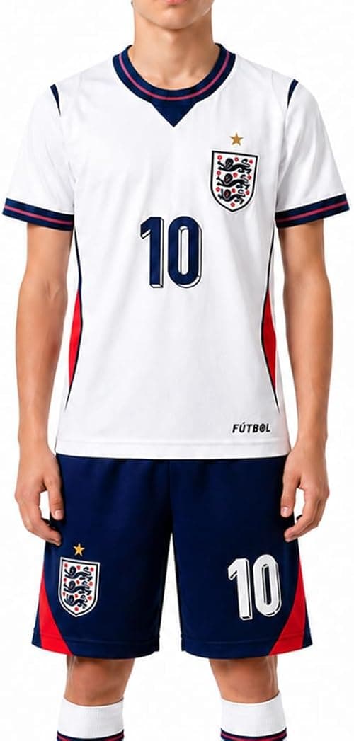 OVERS England Football Jersey Set for Kids, Youth & Men – Short Sleeve Soccer Shirt & Shorts, Breathable Sports Uniform for Match. على Amazon.ae - متتبع الأسعار