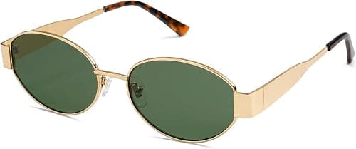 CREEK Retro Oval Sunglasses for Women & Men | Trendy Metal Sun Glasses Classic Shades | UV400 Protection على Amazon.ae - متتبع الأسعار