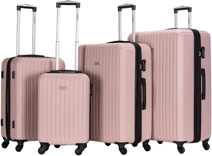 STARGOLD Travel Trolley Suitcase Set of 4 PCS Polyester Fabric Luggage Bag with Lockable System Bag-T89DB on Amazon.ae - Price Tracker