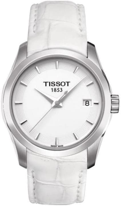 Tissot Couturier T0352101601100 White Dial White Leather Strap Ladies Watch on Amazon.ae - Price Tracker
