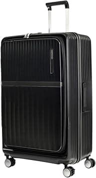 American Tourister Trento + Suitcase, Check-In Size 81 cm / 30 inch, 4 Spinner Wheels, Hard Top, PC, Black|Shock Absorbing Wheels|Book Opening|Expandable|TSA Lock- 3 Years International Warranty على Amazon.ae - متتبع الأسعار