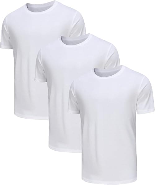 Zoofly Mens Cotton T Shirt Short Sleeve 3 Pack Crew Neck Plain T-shirts Basic Tee Shirt Top for Men على أمازون - دليلك لأفضل العروض