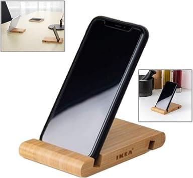 Yanqi Cell Phone Holder for iPhone, IKEA BERGENES Wooden Phone Stand, Universal Holder for Smartphones على Amazon.ae - متتبع الأسعار