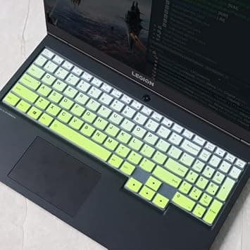 Electronics - for LENOVOs Legion 5 Pro 15.6 & 17.3 Legion 7i / 5i ideaPad Gaming 3/3i 15 & Slim 7i 15 Legion 5 Pro Silico keyboard cover skin (fadegreen) على Amazon.ae - متتبع الأسعار