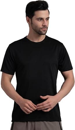 FUSEFIT Regular Fit Dry-Fit Round Neck Gym & Training Sports wear Tshirt for Men on Amazon - Best Deal Finder