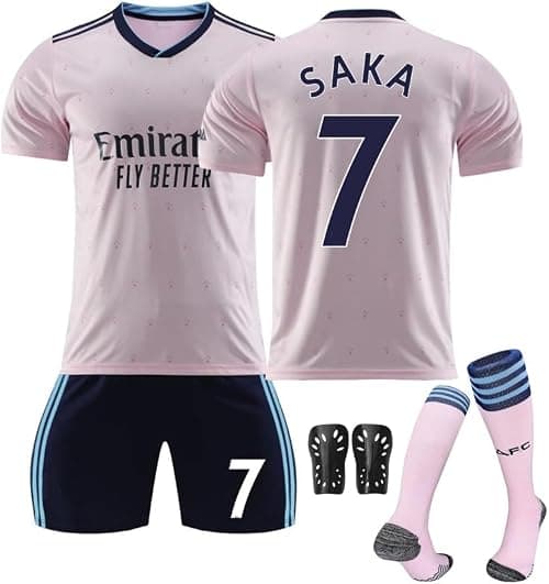 2022/23 Second Away ARS Football Jersey Kit– SAKA #7 Signed Edition–Soccer Uniform Set with Shorts,Socks&Knee Pads–Athletic Training Gift for Men,Youth&Boys(16–3XL) على Amazon.ae - متتبع الأسعار