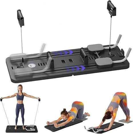 COFOEE Pilates Board, Portable Pilates Reformer Set, Ab Board with Elbow Support and Resistance Bands,Pilates Reformer Board Ab Roller Wheel Abdominal Board Workout Equipment on Amazon.ae - Price Tracker