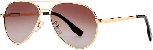 Gleyemor Small Aviator Sunglasses for Women and Men, 52MM Small Frame Polarized Aviators for Small Face على Amazon.ae - متتبع الأسعار
