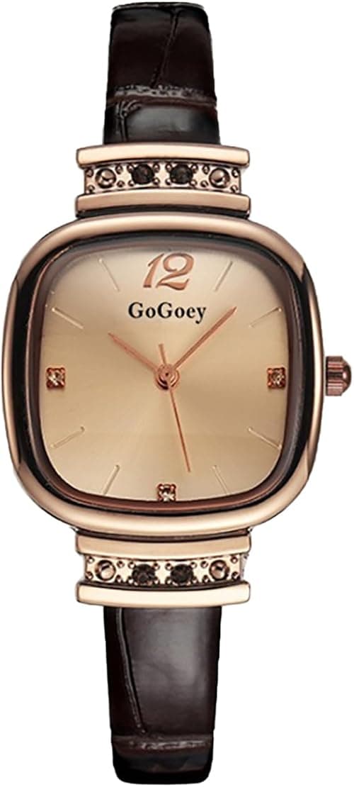 Luxury Womens Watch Leather Strap Gifts Set Brown Fashion Watches Lady Female Elegant Wrist Watches Ladies Stylish Bracelet Watches on Amazon.ae - Price Tracker