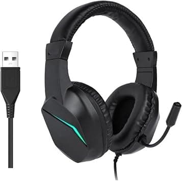 Generic USB Gaming Headset, Wired Gaming Headset with LED Light, Over Ear Headphones with Noise Cancelling Mic, 40mm Driver for PC Laptop, Comfortable Durable Design (OY733USB) on Amazon - Best Deal Finder