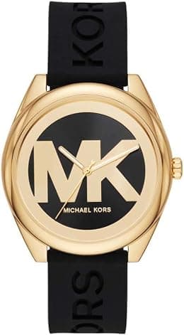 Michael Kors Janelle Watch for Women, Quartz Three Hand Movement with Stainless Steel or Silicon Strap - متتبع أسعار Amazon.sa