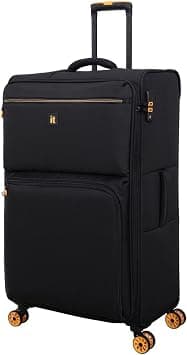 it luggage Compartment, Unisex Polyester Material Soft Case, 8x360 degree Spinner Wheels, Expandable Trolley Bag, Telescopic Handle, TSA Lock, Lightweight (Black, Checked-Large 29"-Inch) على Amazon.ae - متتبع الأسعار